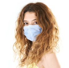 woman with facemask